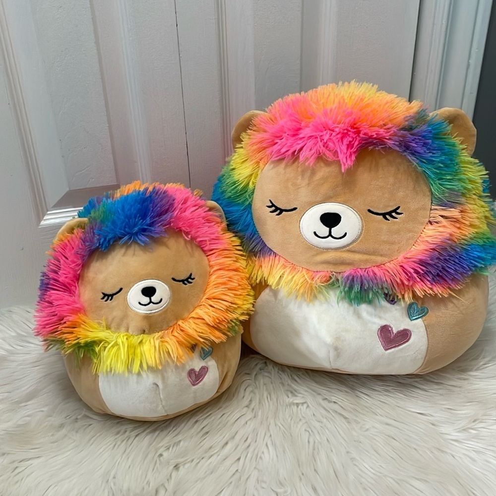 14” Rainbow Leonard the loin valentine addition RARE squishmellow